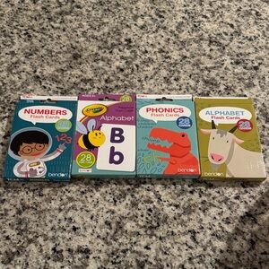 Educational Flash Cards Set - Numbers, Alphabet, Phonics